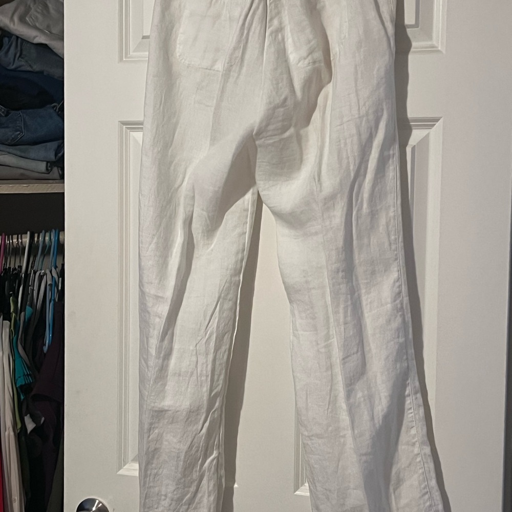 Banana Republic White Linen Chinos - Lightweight Summer Trousers